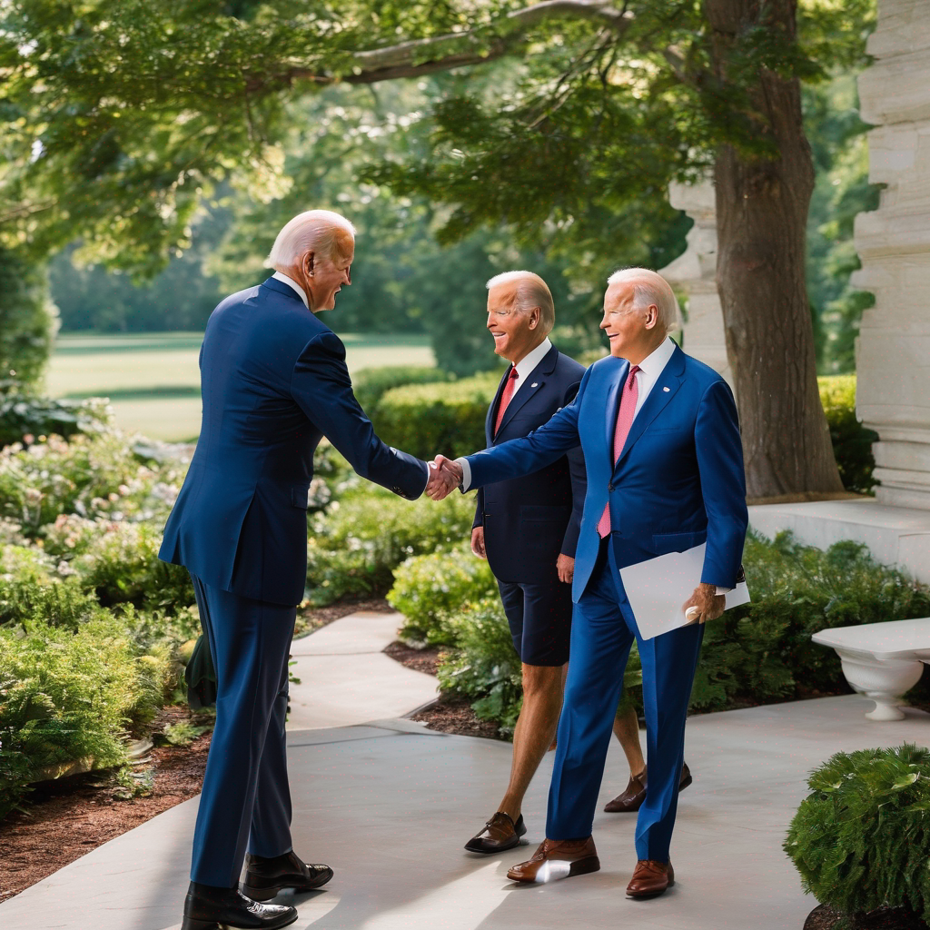 biden shaking hands with another president