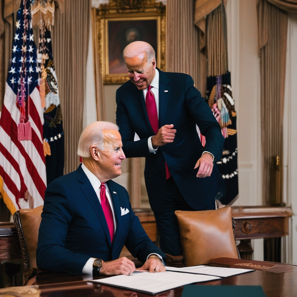 biden shaking hands with another president