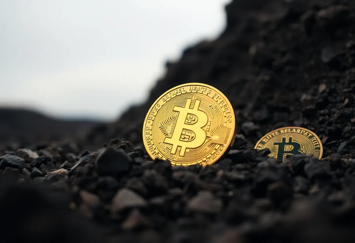 bitcoin being mined from the ground