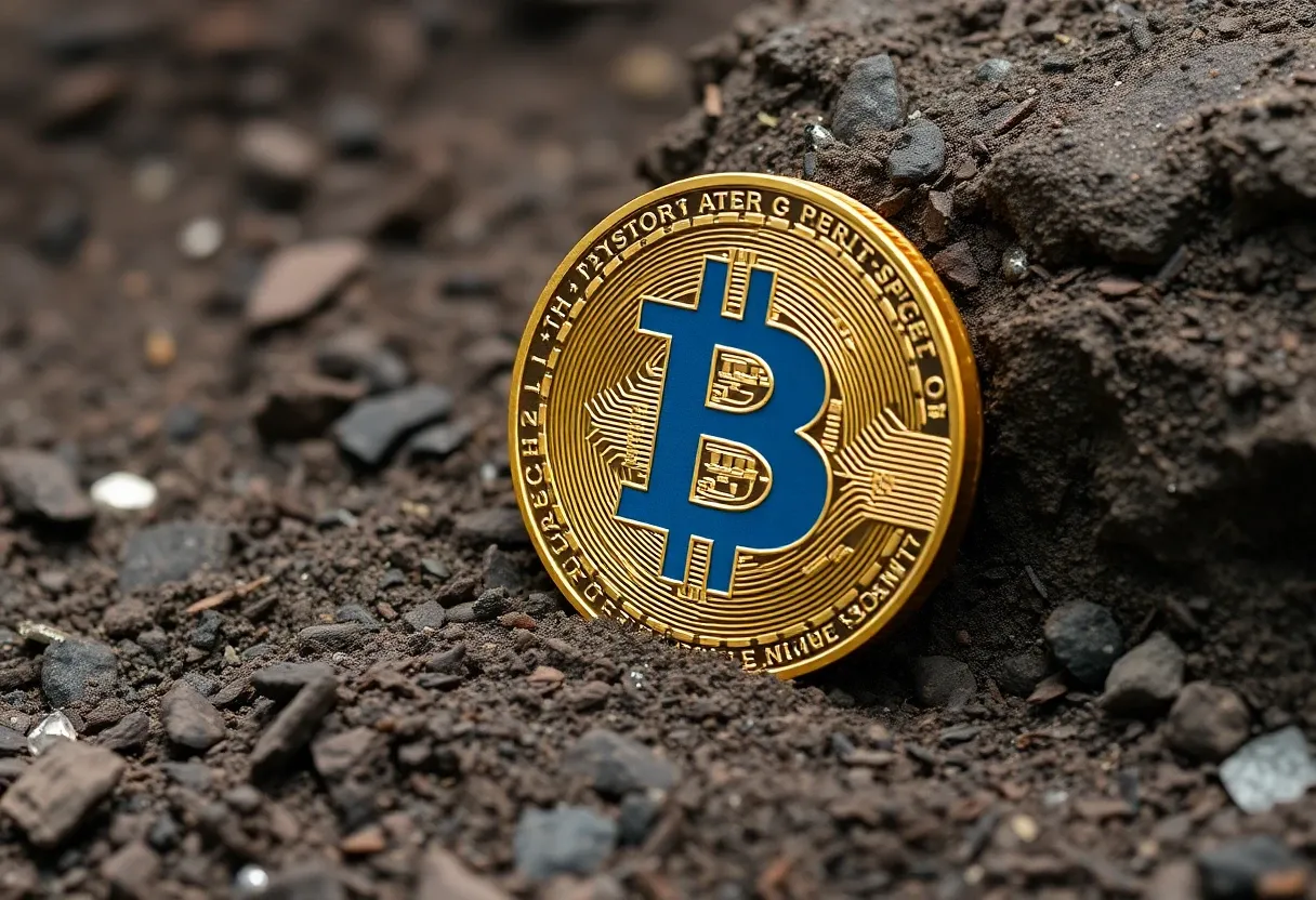 bitcoin being mined from the ground