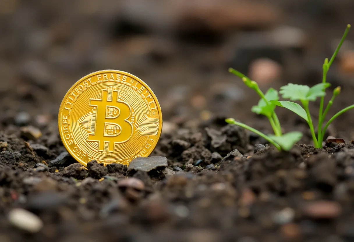 bitcoin being mined from the ground