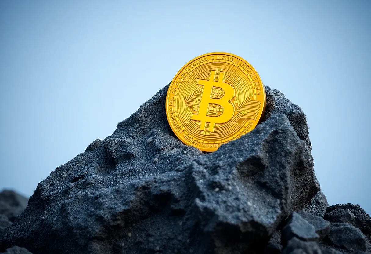 bitcoin mined from a rock