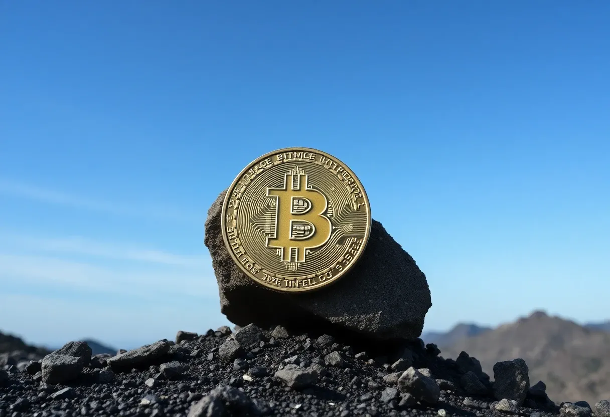 bitcoin mined from a rock