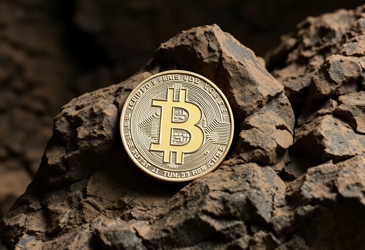 bitcoin mined from a rock