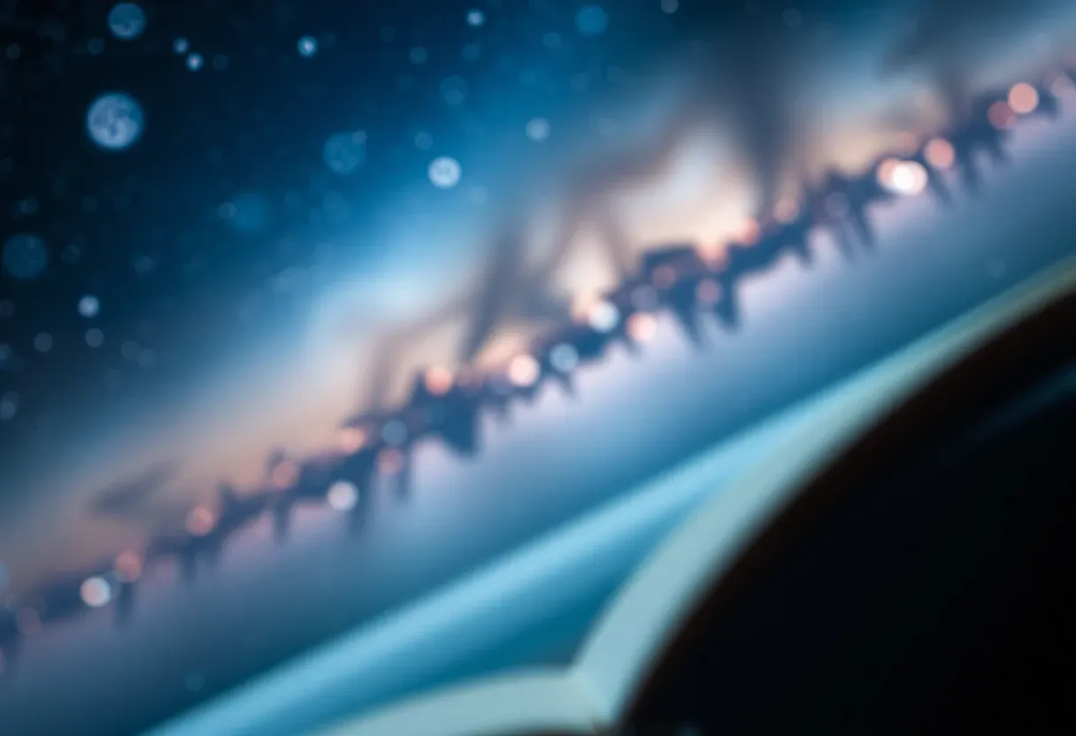 books in outer space abstract