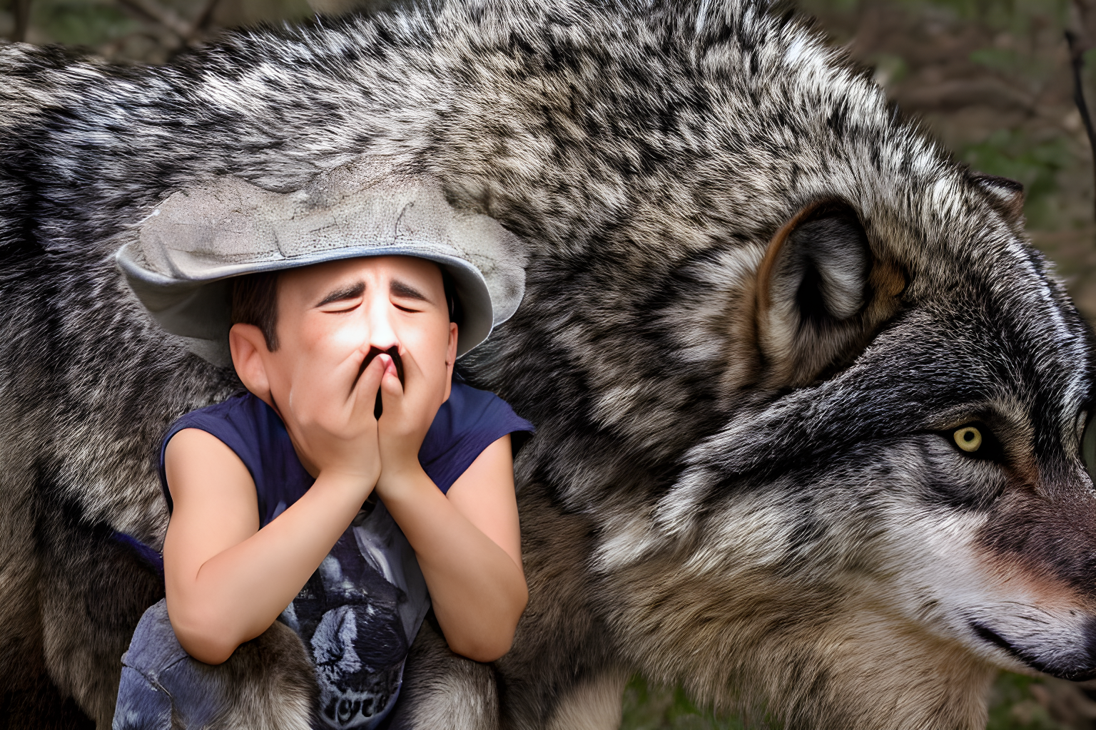 boy cries wolf