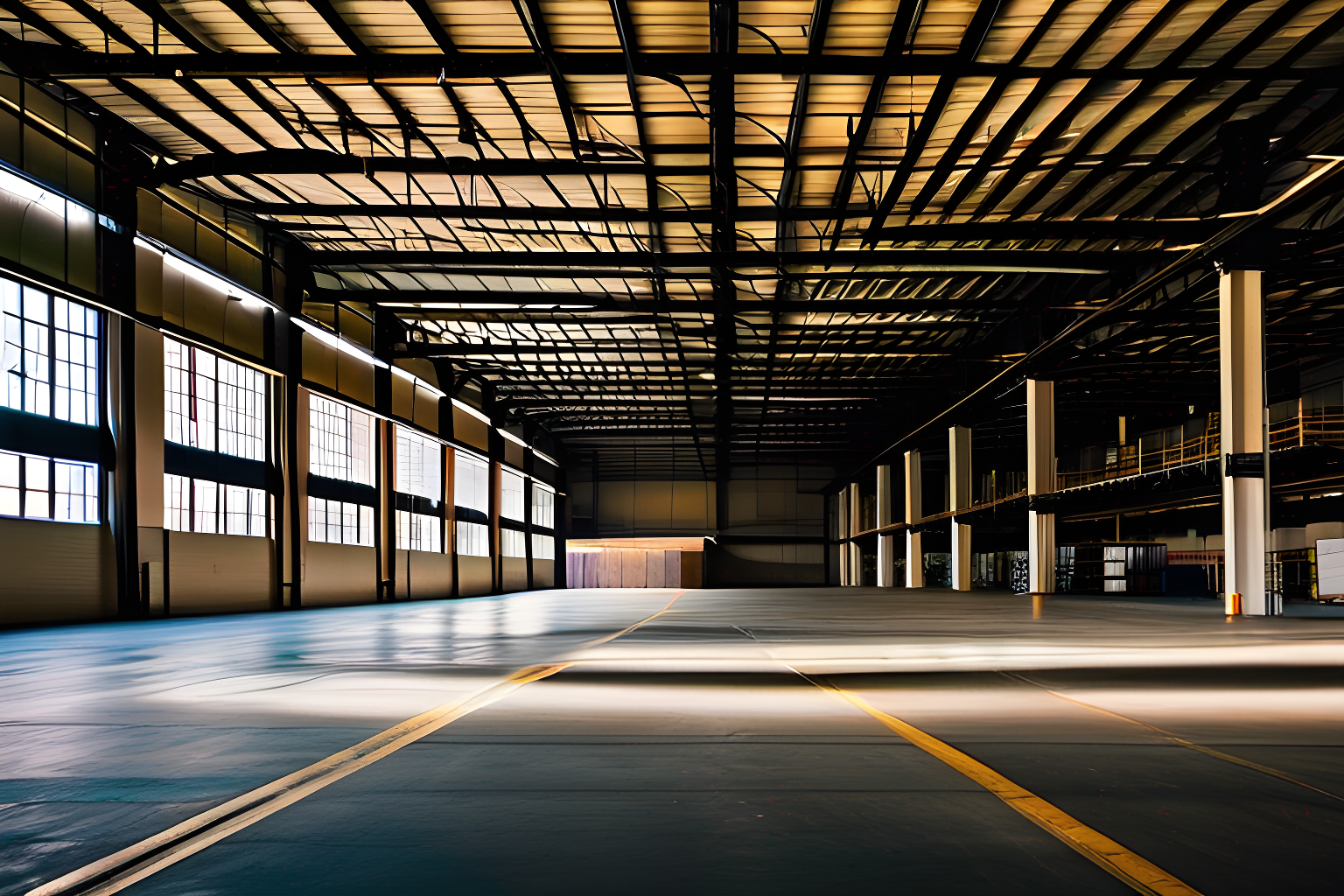 Breathtaking photograph of a warehouse