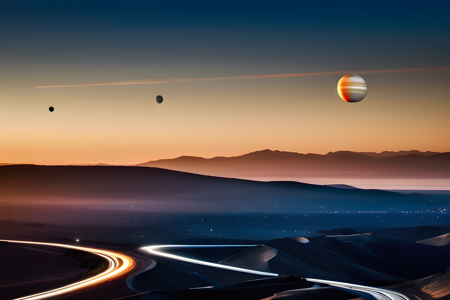 breathtaking photograph of orbiting planets from space