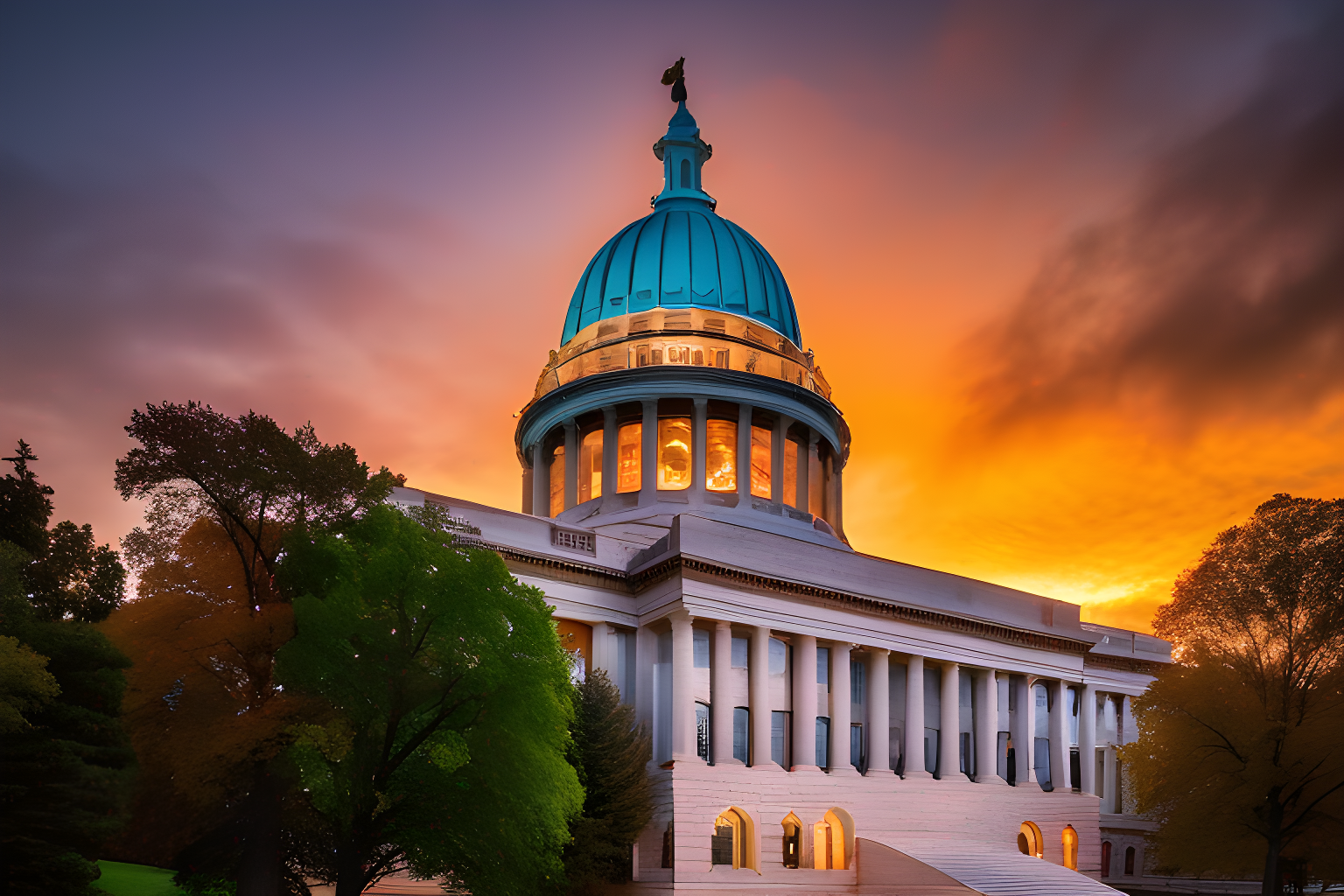 Breathtaking photograph of Wisconsin's capitol building in Madison