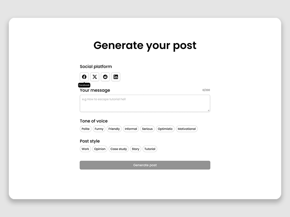 AI Post Generator Project