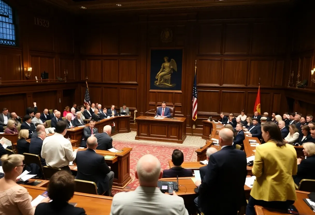 busy court room