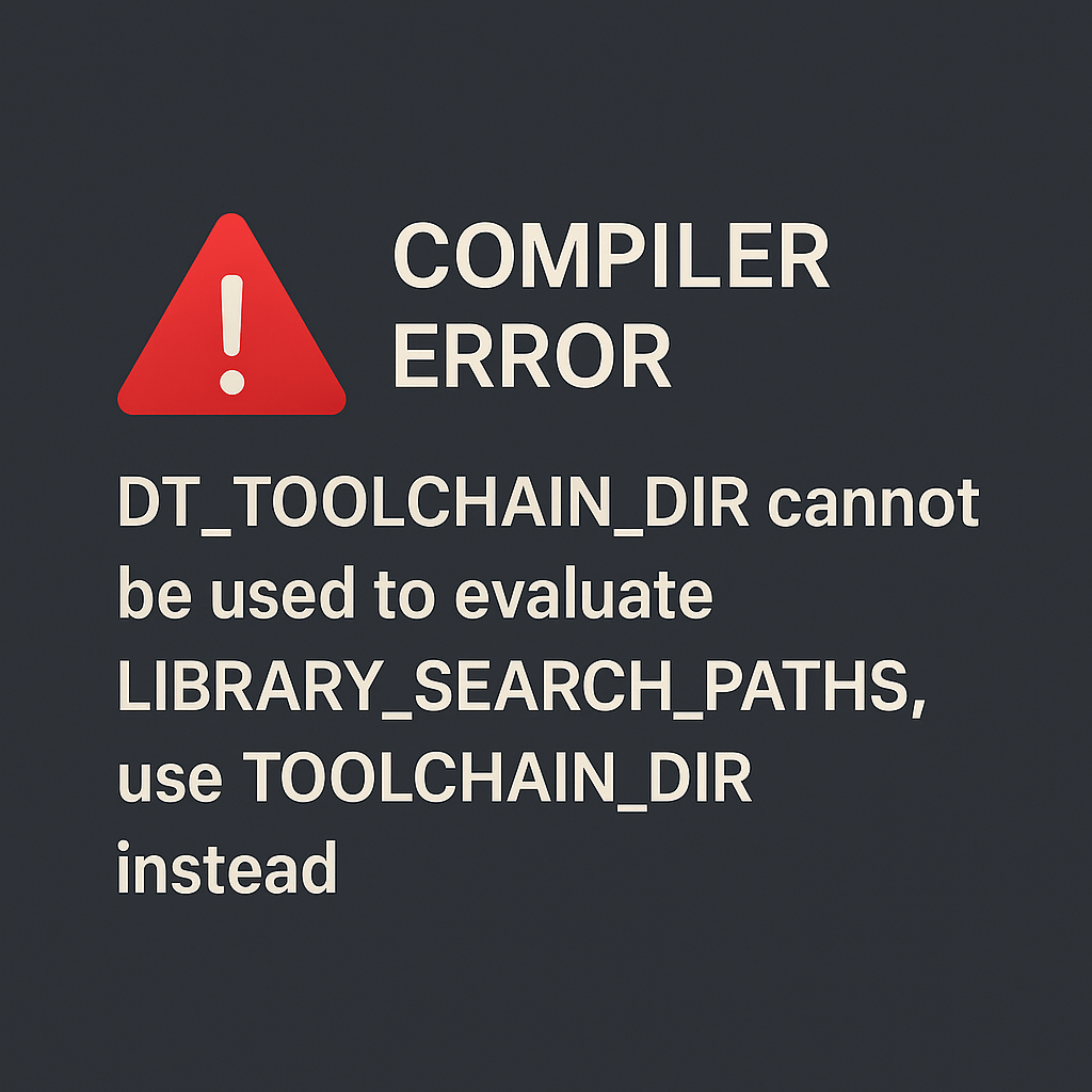 How to fix the error DT_TOOLCHAIN_DIR