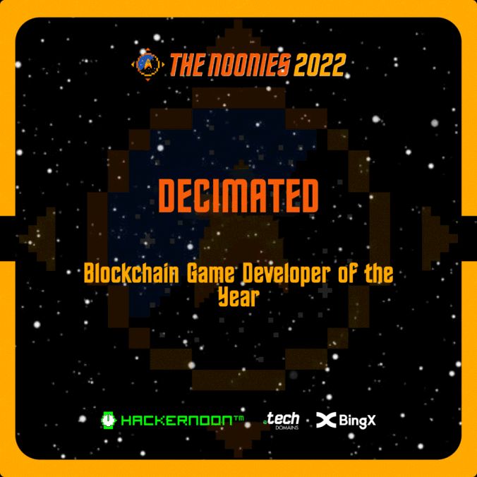 Встречайте Decimated, победителя Noonies 2022 года в номинации «Разработчик блокчейн-игр года»