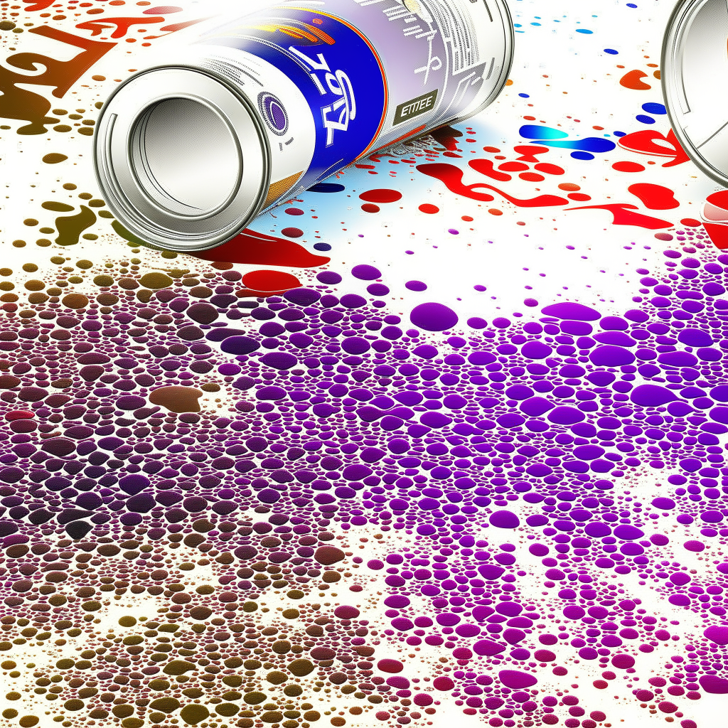 cans of paint splattered on the floor