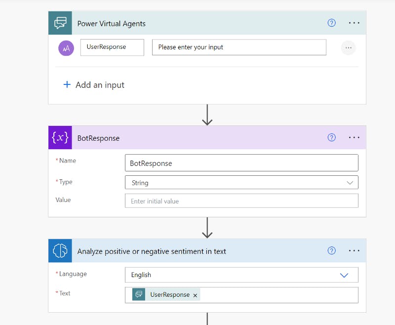 Figure 35: initialize a variable and analyse the sentiment