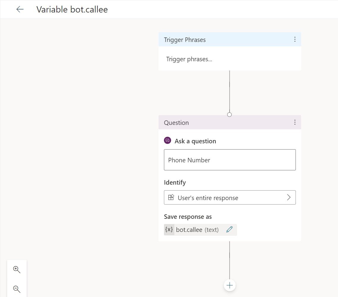 Create a variable bot.callee