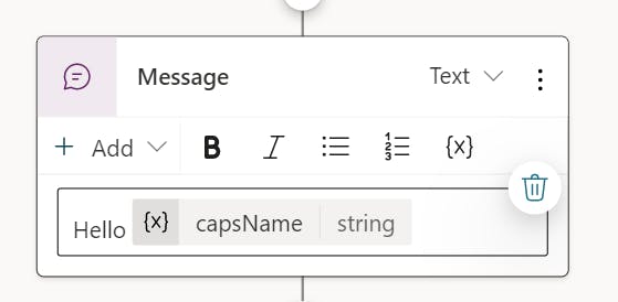 Send a message to Node