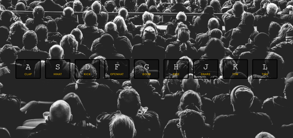 Drum Kit Project in Vanilla JavaScript Screenshot