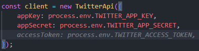 accessToken field for Twitter API constructor