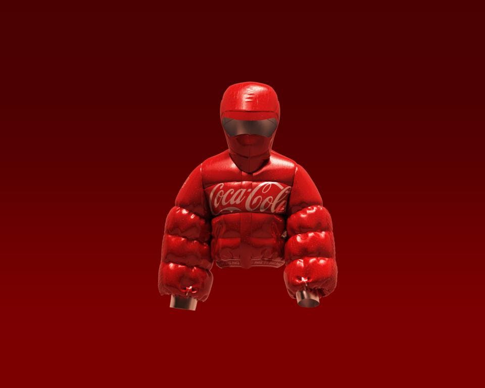  Пузырьковая куртка Coca-Cola, проданная с аукциона в рамках акции NFT. Источник: Forbes.com