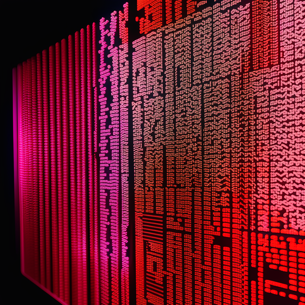 code displayed on a screen