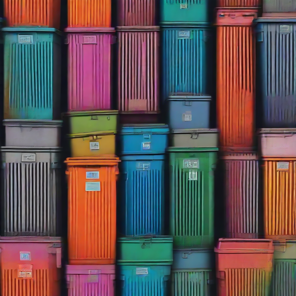 colorful bin