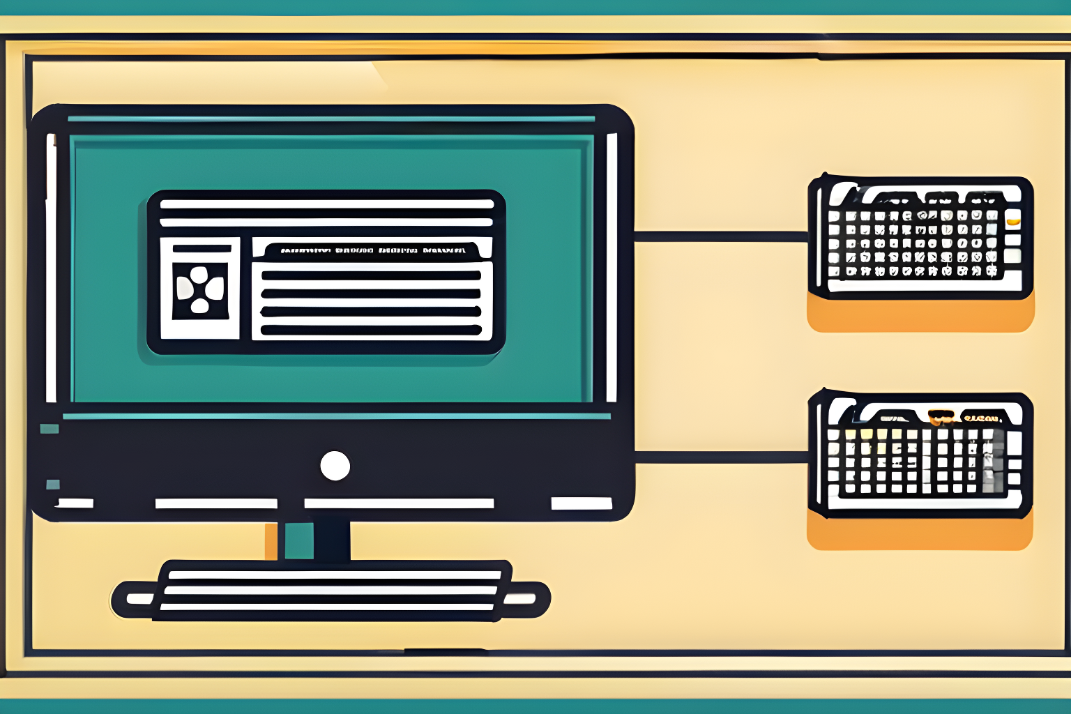 Create an illustration depicting a computer system connected to a classified data source. The computer should be shown with cables or wires plugged into the data source, and the data should appear as valuable and copyrighted information.