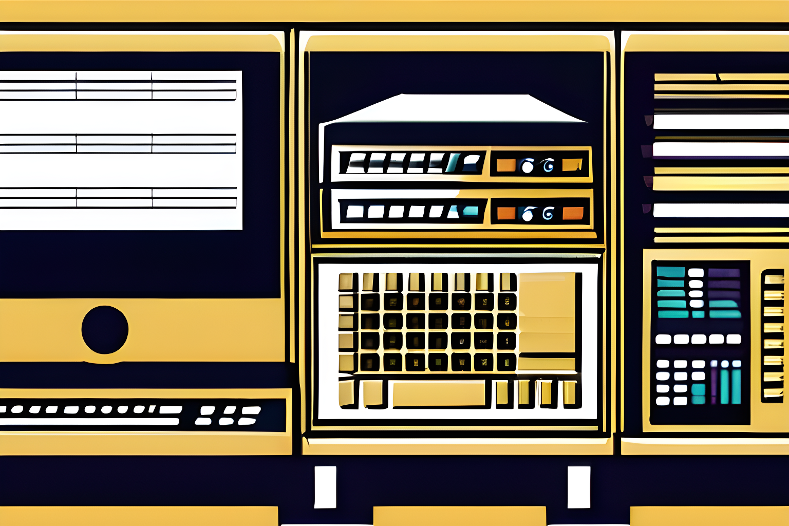 Create an illustration of a computer system displaying content that it shouldn't be. The computer should have a visibly surprised or shocked expression to emphasize its unintended or unauthorized possession of this content.