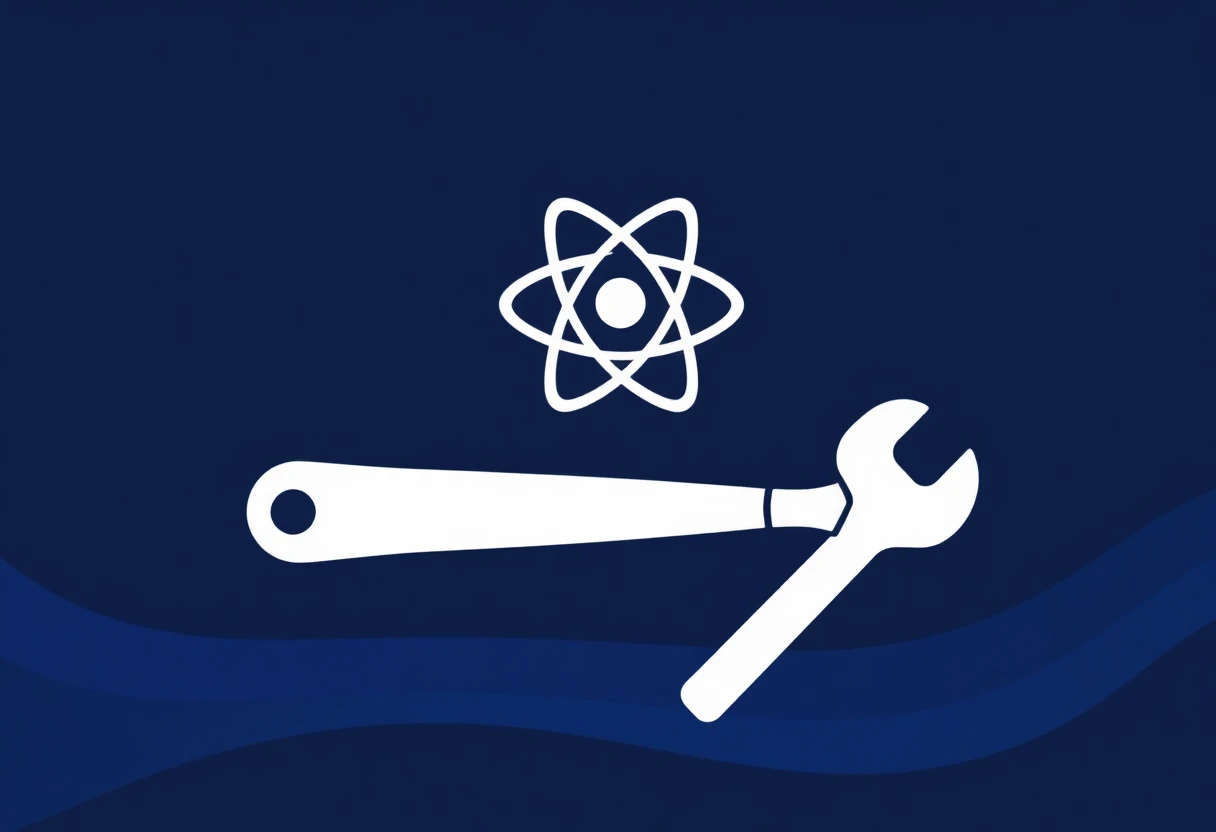 creating react components, react logo and wrench