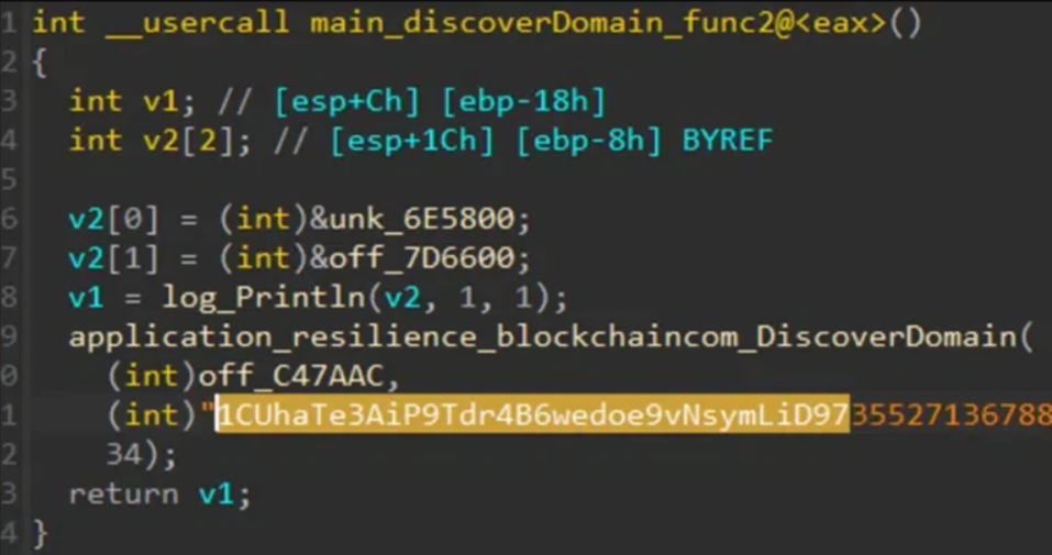 Fig by Nozomi Networks Labs: The Bitcoin address contains the transactions with the command-and-control domains