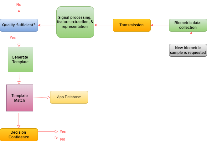 Figure: Flow Diagram for Biometric Authentication