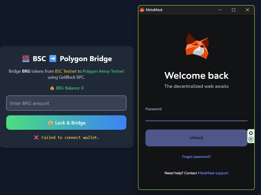 Figure 3. The dApp asking user to connect MetaMask wallet.