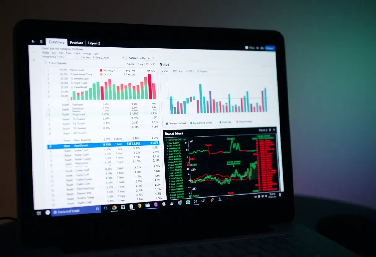 data sheet on a computer