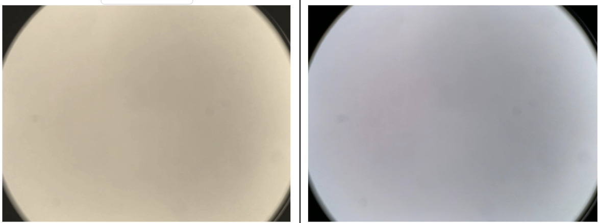 Image before and after calibration