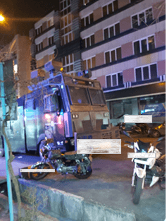 A sample of the information stolen from a victim’s mobile phone – shows live pictures from Teheran’s streets