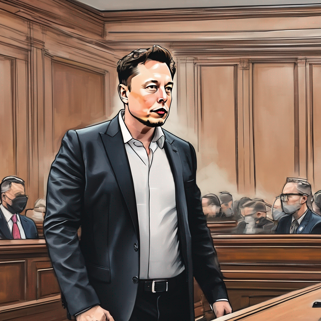 Elon musk in a court room