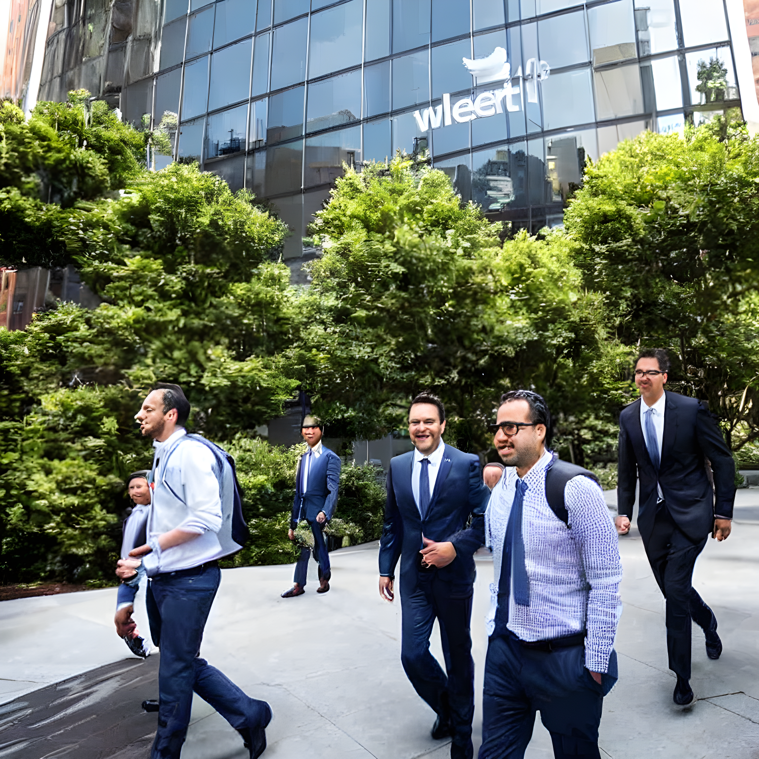 Employees exiting twitter HQ