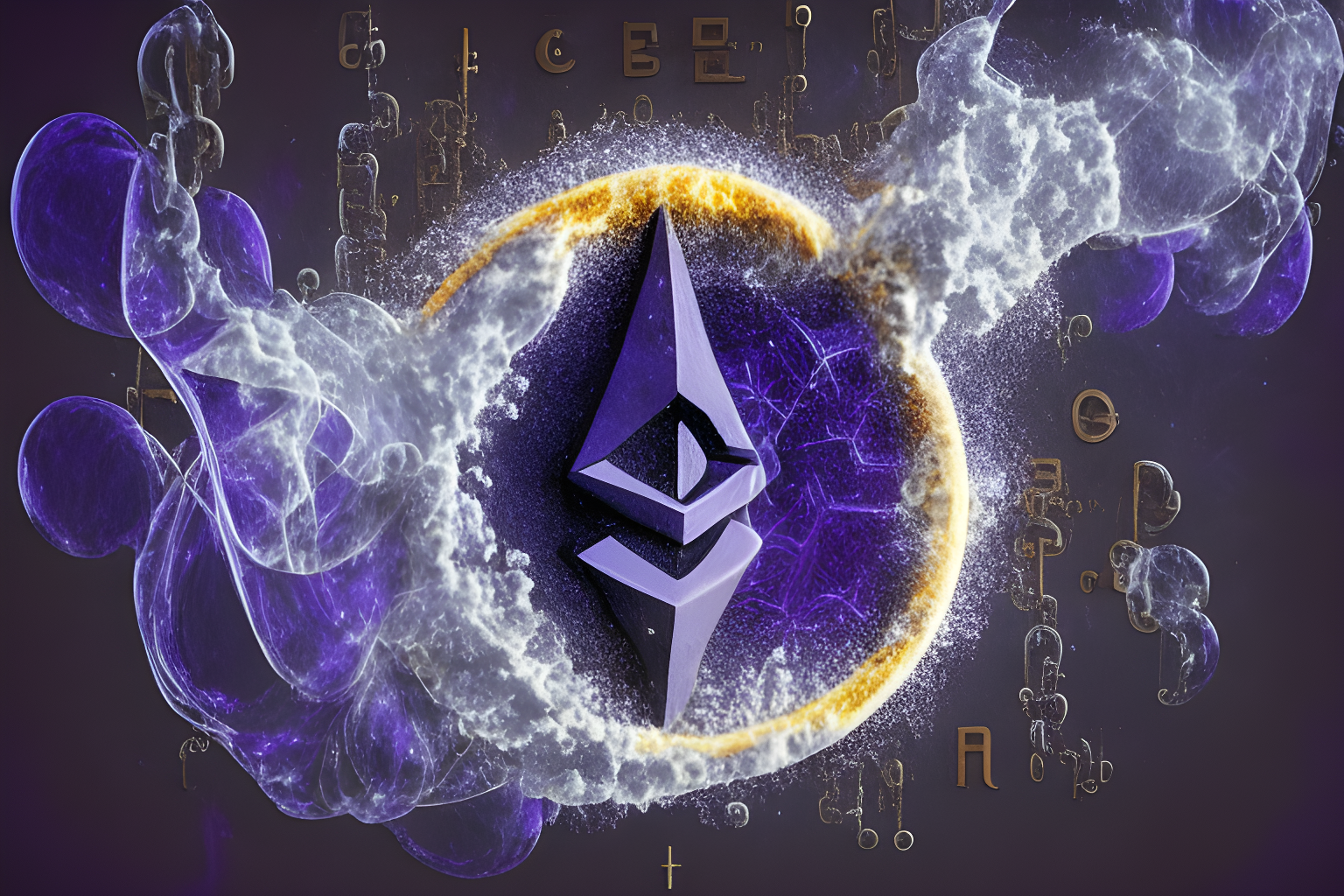 ethereum blockchain network dollar sign gas can letter E