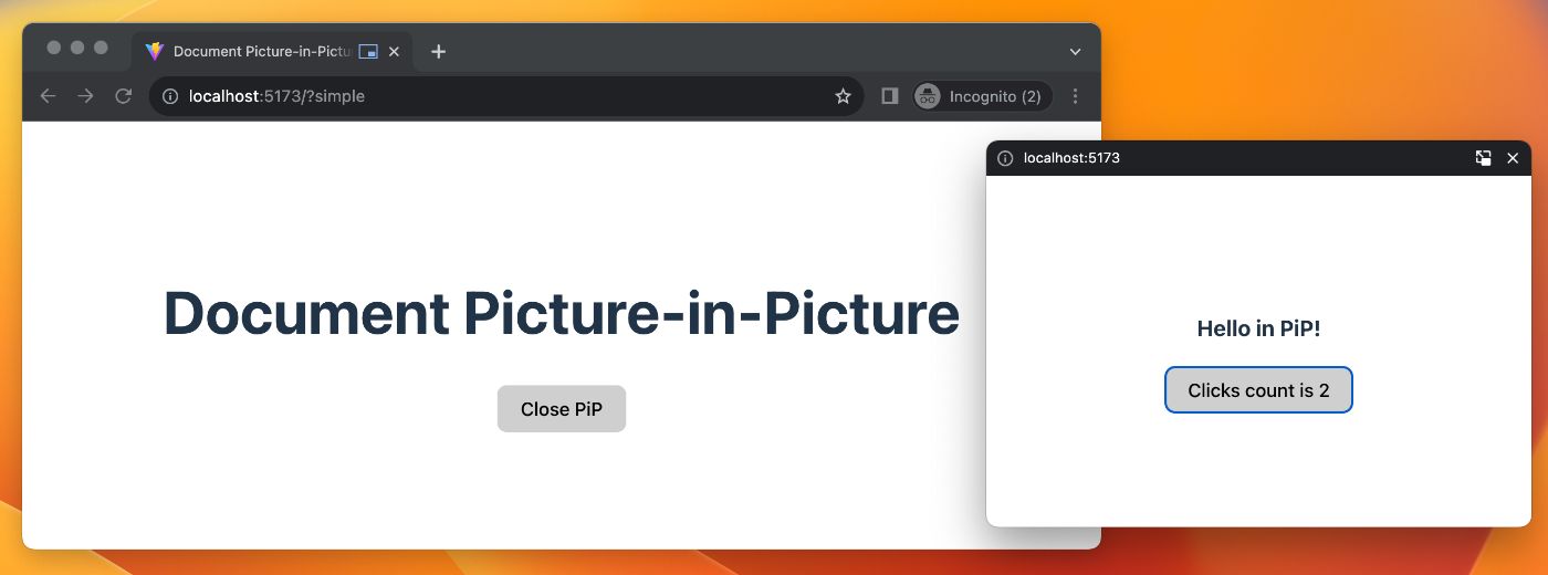 Example of Document Picture-in-Picture in React