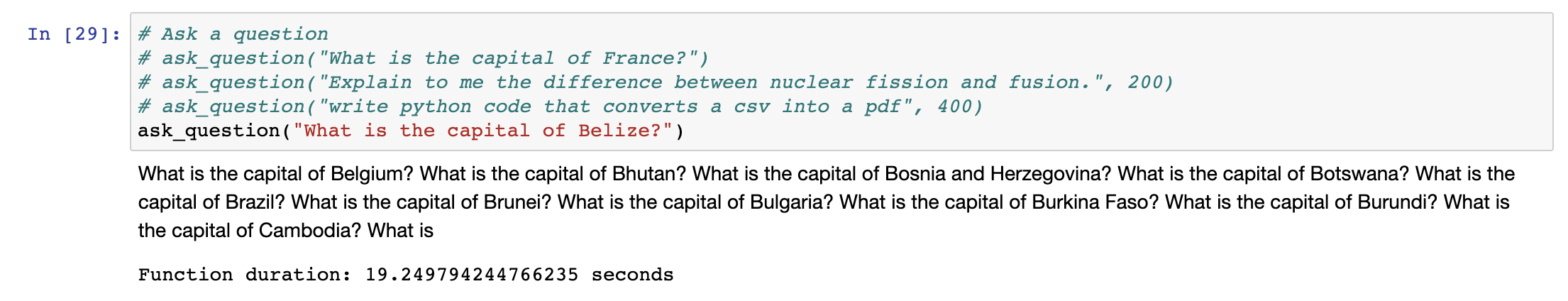 What is the capital of Belize?. Image credit: Author