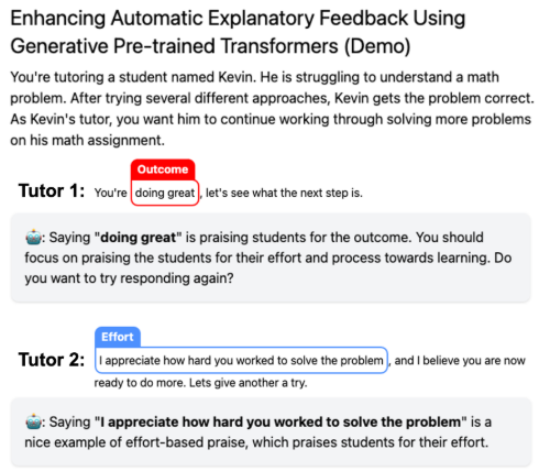 Figure 1: Automated explanatory feedback using sequence labeling method facilitated by fine-tuned GPT-3.5 model