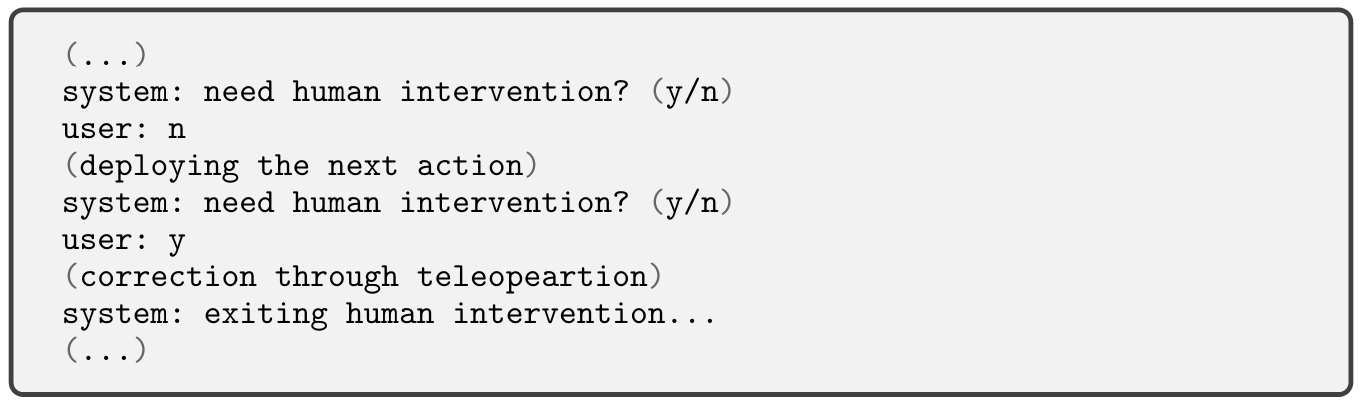 Figure A.7: The UI for synchronized human-in-the-loop data collection.