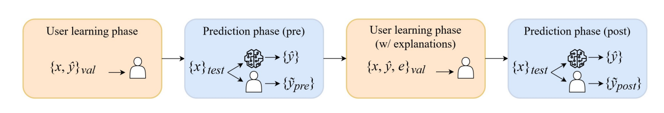 Figure 6: Forward simulation test procedure to measure human users’ ability to understandand predict model behavior. To isolate the impact of explanations, baseline accuracy is