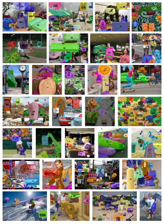 Figure 14. Examples of augmented data. The use of instance augmentation strategies helps alleviate the limitation in relatively simple scenes of generative data and improves the efficiency of model learning on the generative data.
