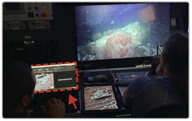  DeepSee being used shipboard during a cruise, helping the dive team locate where to sample cores around vents and seeps of the Pescadero Basin in the Gulf of California.