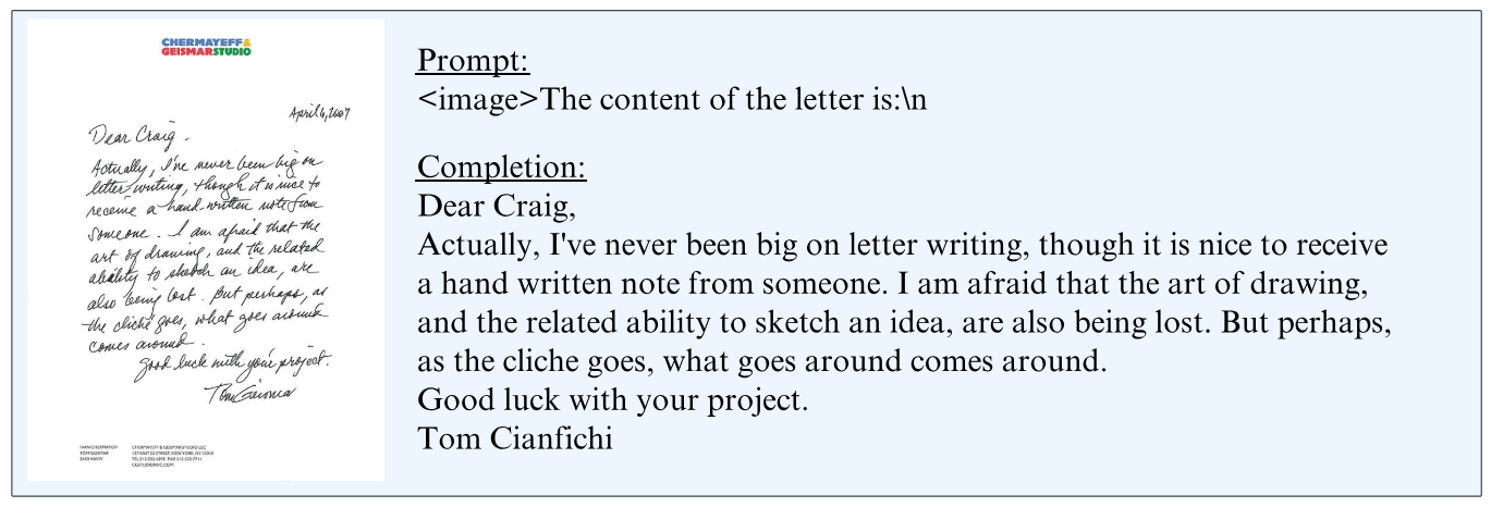 Figure 3: An example of text transcription with Idefics2-base.