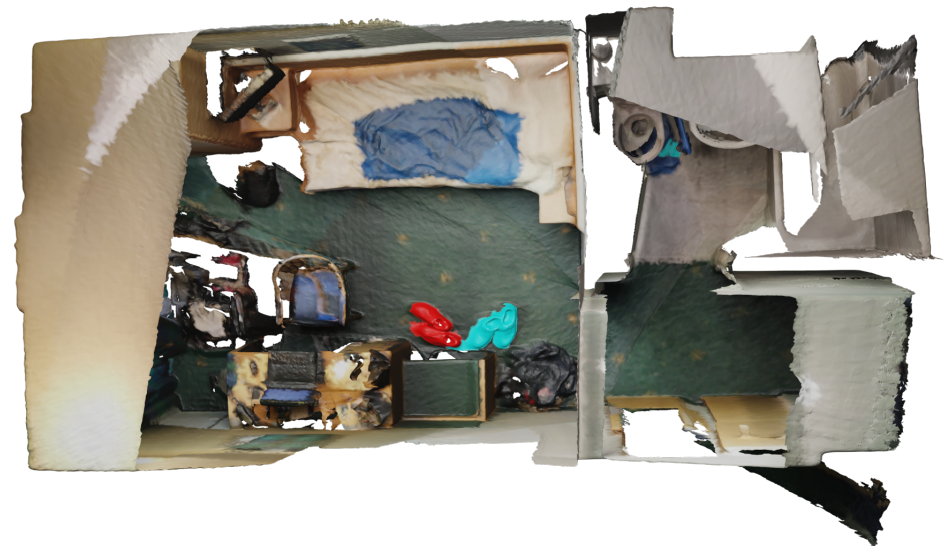 Figure 20: Additional qualitative results on ScanNet200. with text prompt "Shoes".