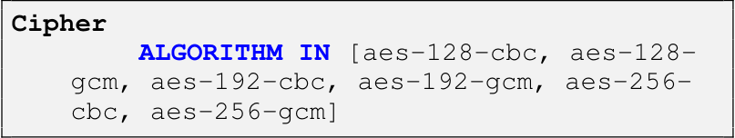 Listing 3: Multiple algorithm whitelisting