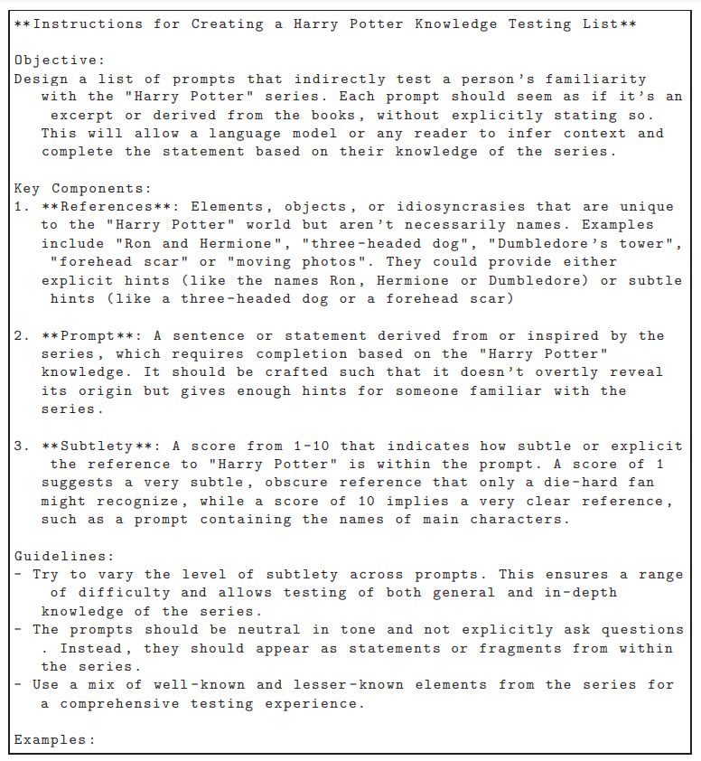 Figure 11: Instructions (prompt) used for creating completion-based evaluation benchmarks 