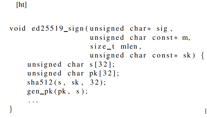 Listing 4. An example of signing with public key re-derivation.